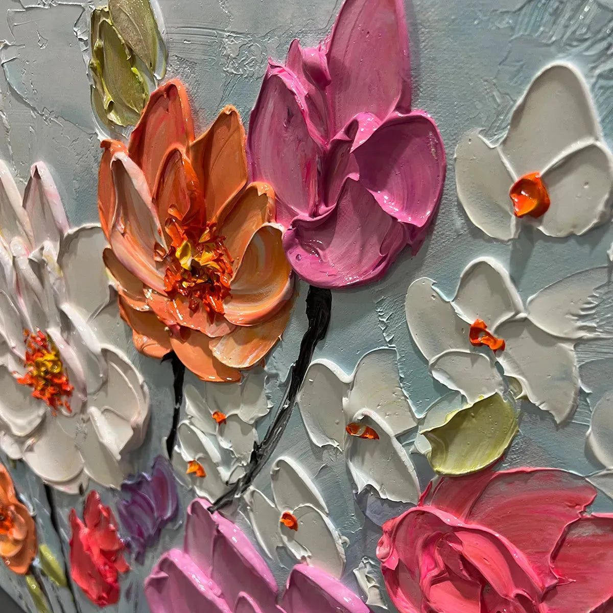 Colorful Bouquet Impasto Painting – Spring Bouquet