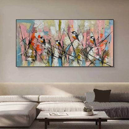 Whimsical Birds – Bird Oil Painting, view 5
