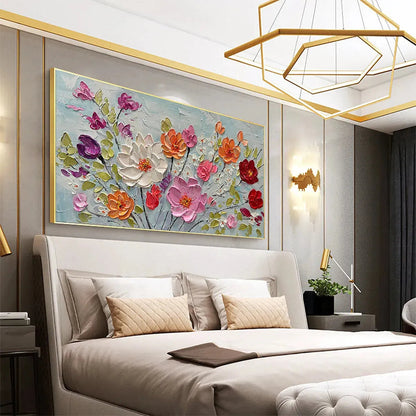 Colorful Bouquet Impasto Painting – Spring Bouquet