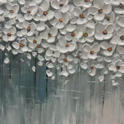 Winter Blossom – Floral Impasto Oil Painting, view 3