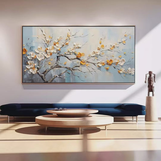 Spring Blossoms – Floral Textured Painting, view 2
