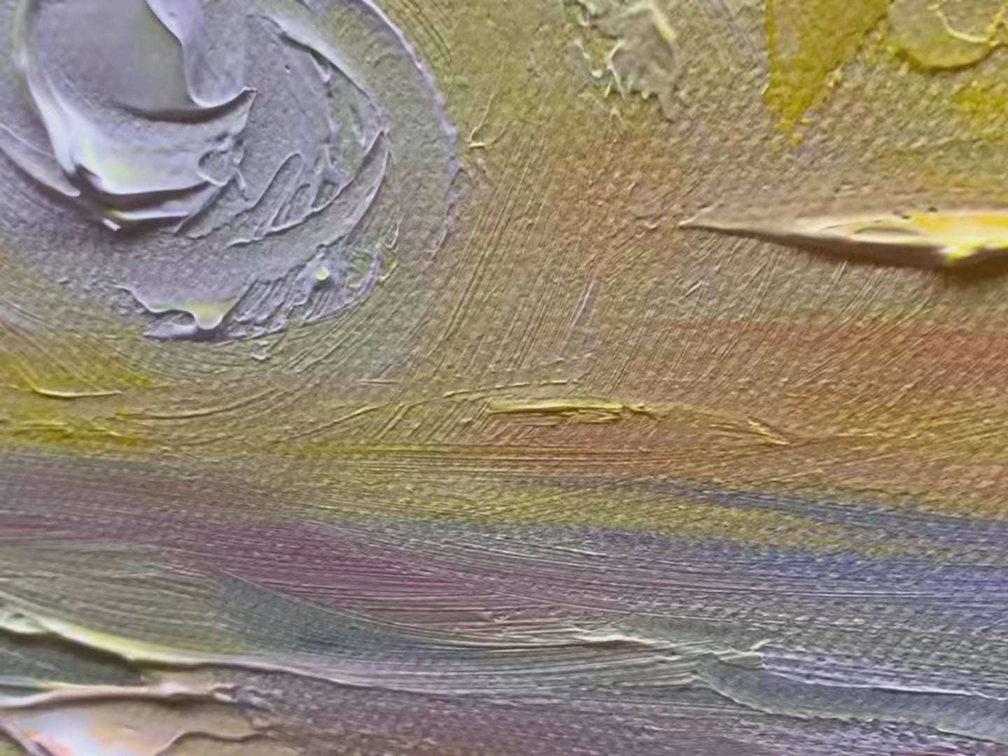 Golden Horizon hand-painted gold and ivory textured sunset seascape painting shown with gold frame