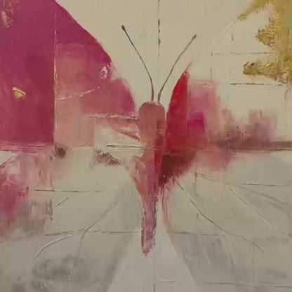 Golden Butterfly – Butterfly Oil Painting, view 3