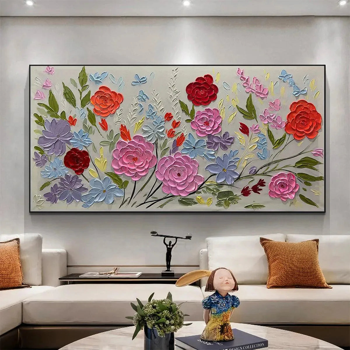 Vibrant Garden – Floral Oil Painting, view 2