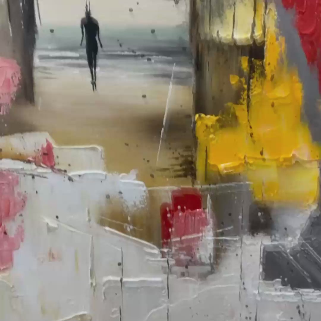 Threshold – Figurative Impasto Oil Painting, view 3