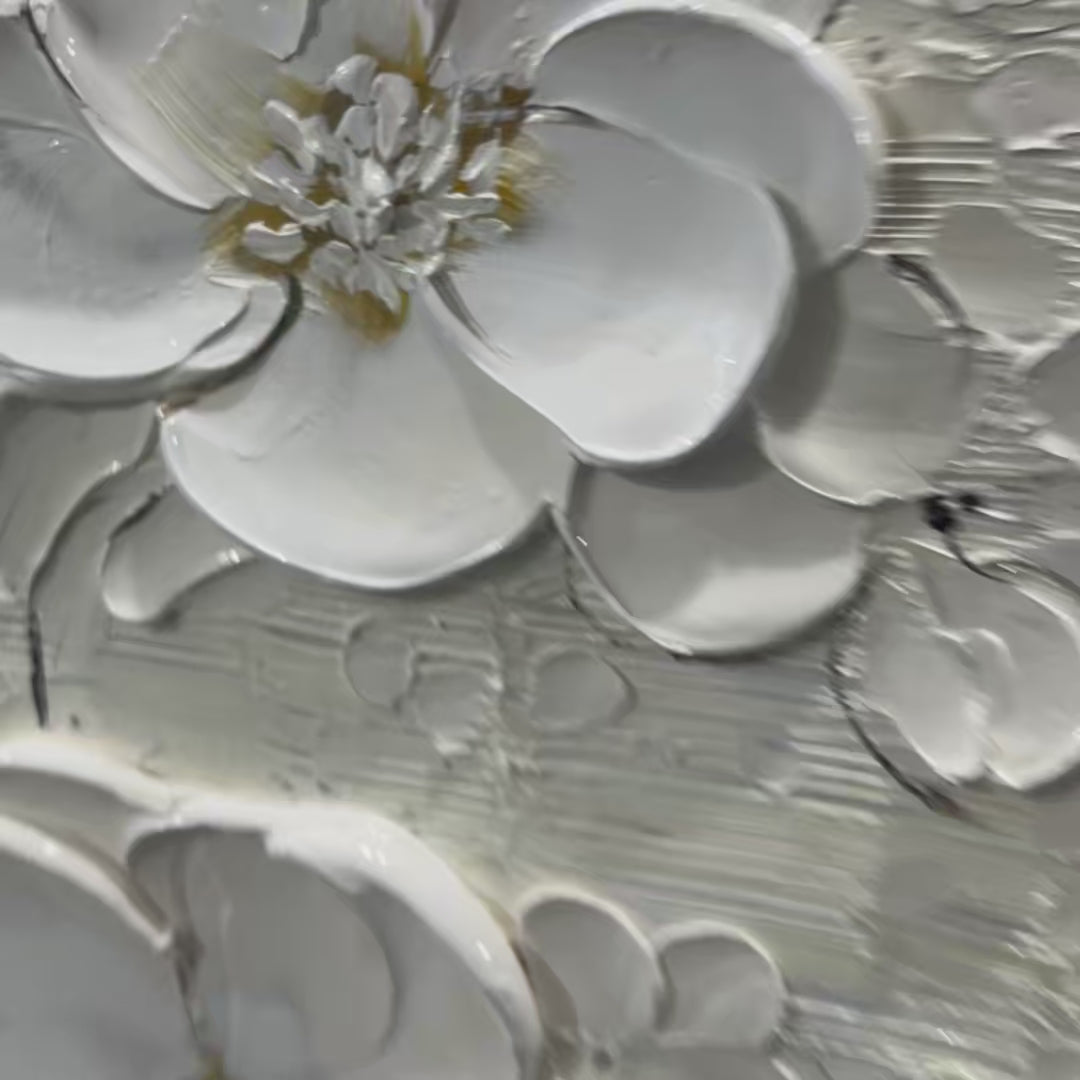 Blossom Serenade – Floral Textured Oil Painting, view 3