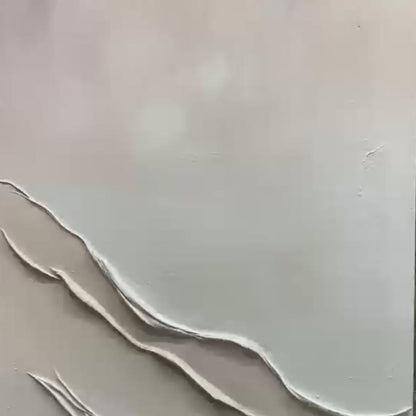 Beige Textured Abstract Diptych – Wabi-Sabi Abstract Oil Painting, view 3