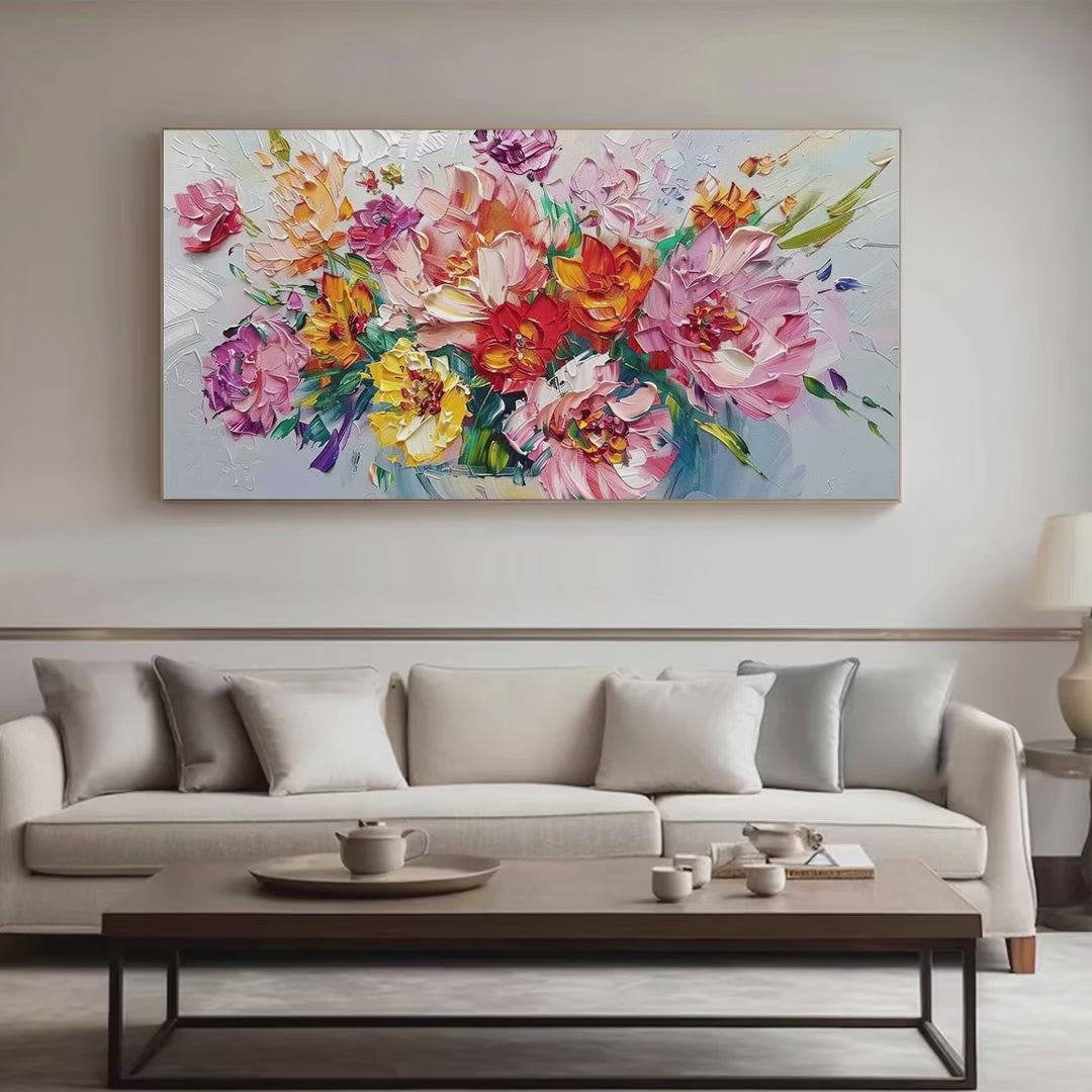 Vibrant Bouquet – Bouquet Impasto Painting, view 4
