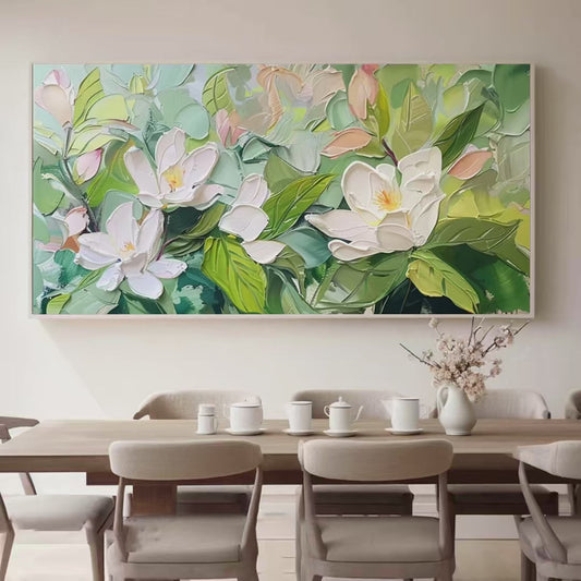 Magnolia Blossoms – Magnolia Impasto Painting, view 2