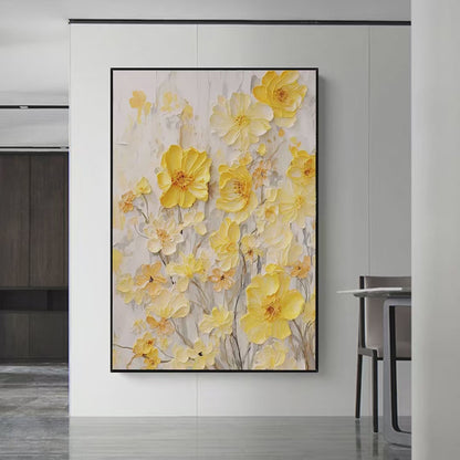 Golden Sunflowers – Sunflower Impasto Painting, view 2