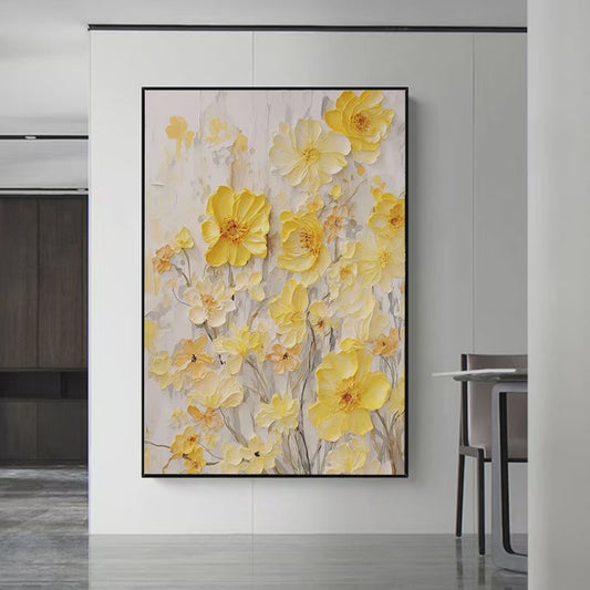 Golden Sunflowers – Sunflower Impasto Painting, view 2