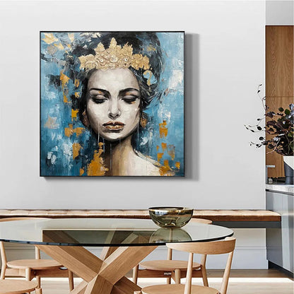 Golden Muse – Figurative Oil Painting, view 5
