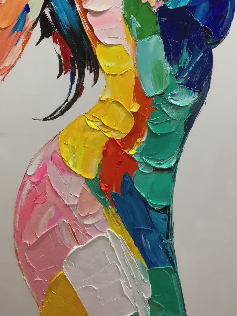 Chromatic Figure – Figurative Impasto Oil Painting, view 4