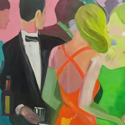 Cocktail Hour – Figurative Oil Painting, view 3