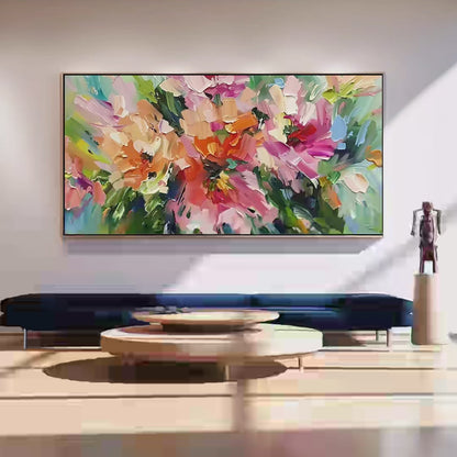 Blushing Blooms – Floral Impasto Painting, view 4