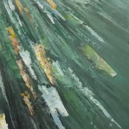 Emerald Grace – Figurative Oil Painting, view 3