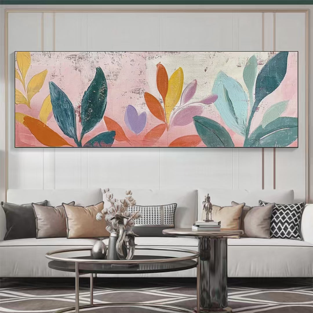 Pastel Botanical Panoramic – Floral Painting, view 2