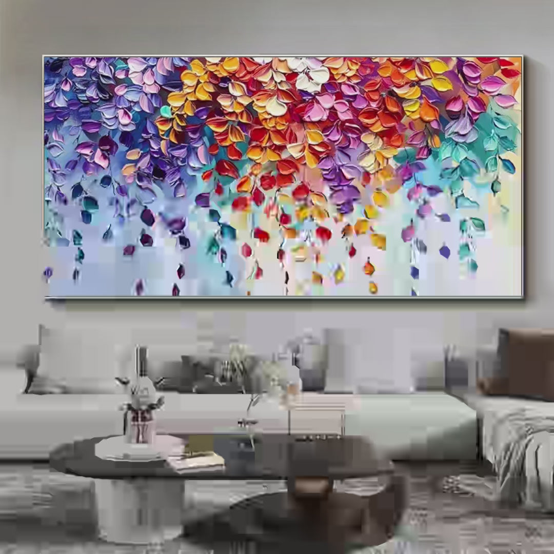 Cascading Color – Floral Impasto Painting, view 4