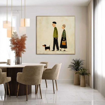 A Lifetime'S Walk – Couple Textured Oil Painting, view 4