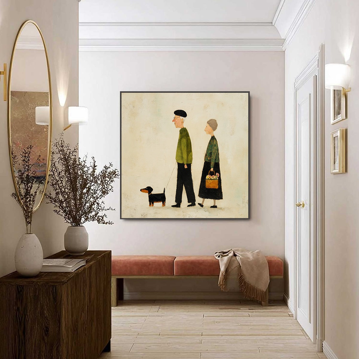 A Lifetime'S Walk – Couple Textured Oil Painting, view 2