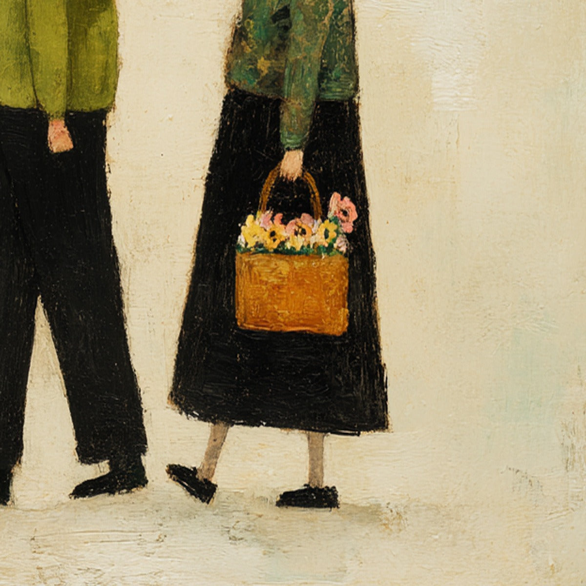 A Lifetime'S Walk – Couple Textured Oil Painting, view 5
