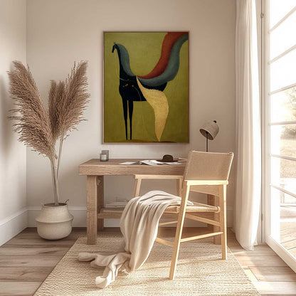Gold Wabi-Sabi Horse Impasto Oil Painting – Aeon's Tapestry