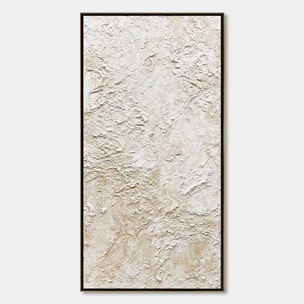 Alabaster Veil – Wabi-Sabi Abstract Impasto Oil Painting, view 1