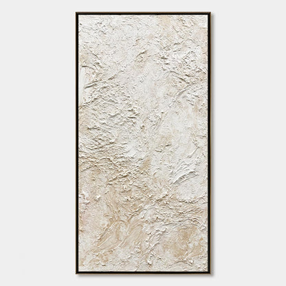 Alabaster Veil – Wabi-Sabi Abstract Impasto Oil Painting, view 1