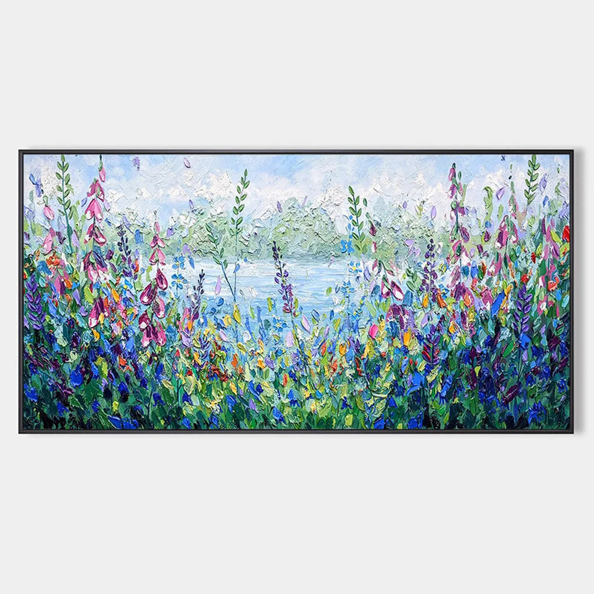 Alpine Meadow – Meadow Impasto Oil Painting, view 1