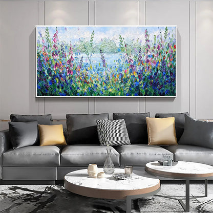 Alpine Meadow – Meadow Impasto Oil Painting, view 2
