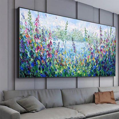 Alpine Meadow – Meadow Impasto Oil Painting, view 5