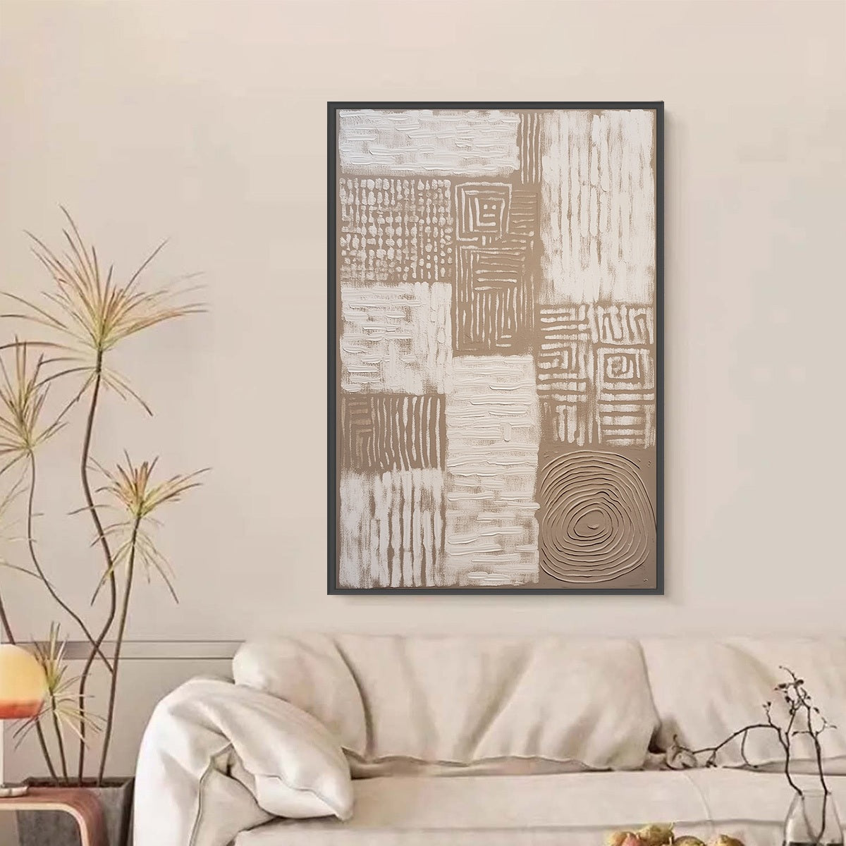 Ancient Echoes – Wabi-Sabi Anchor Oil Painting, view 2