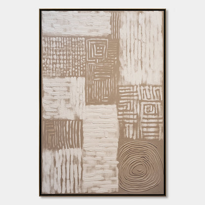 Ancient Echoes – Wabi-Sabi Anchor Oil Painting, view 1