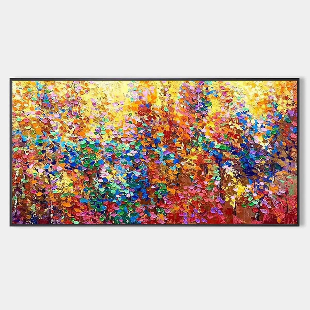 Autumn Glow – Wabi-Sabi Landscape Impasto Painting, view 1