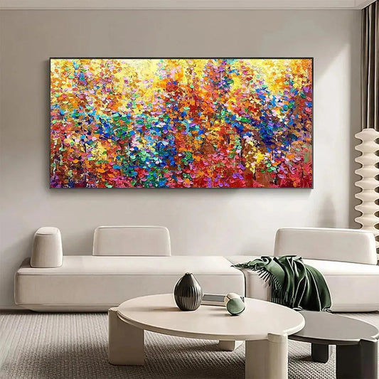 Autumn Glow – Wabi-Sabi Landscape Impasto Painting, view 2