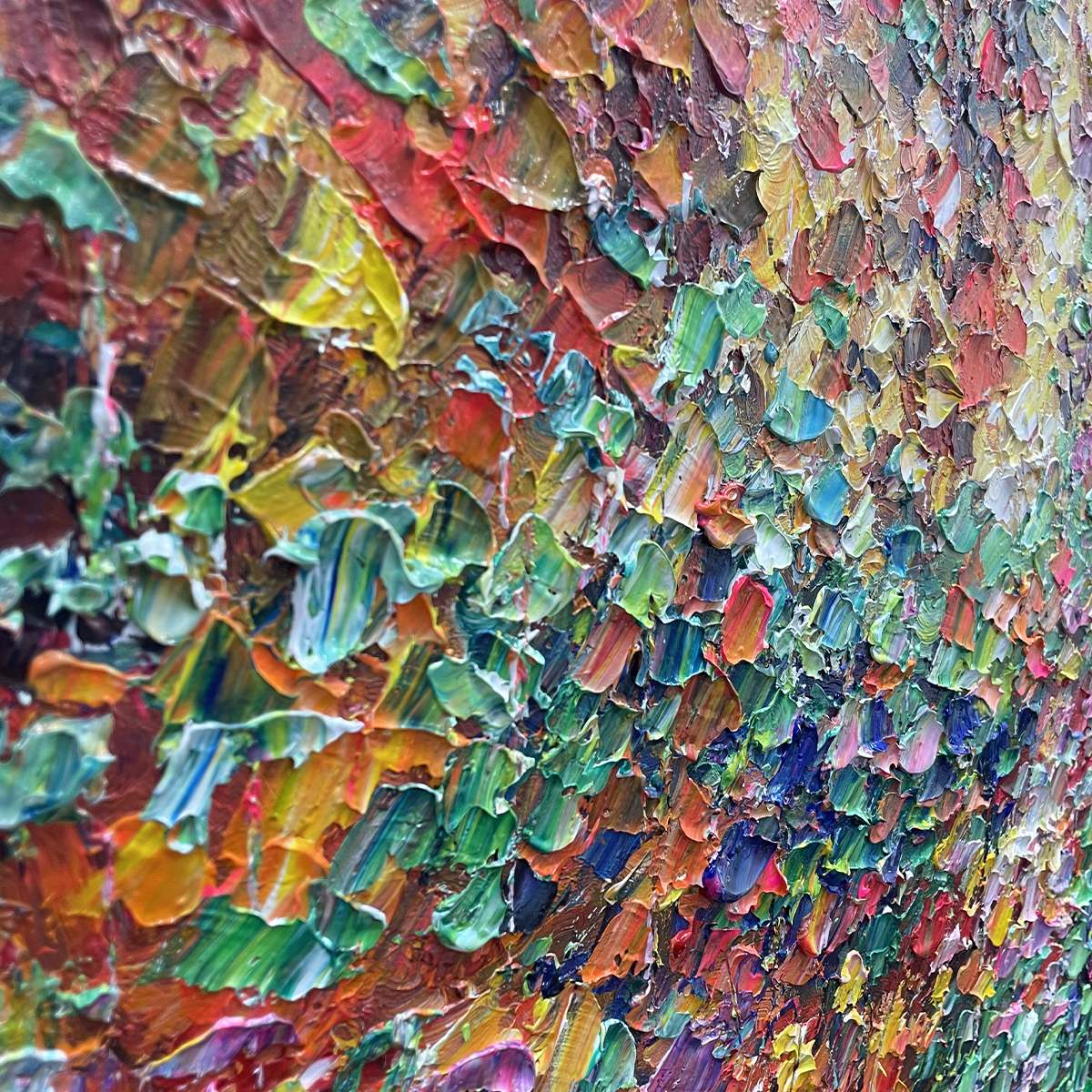 Autumn Glow – Wabi-Sabi Landscape Impasto Painting, view 4