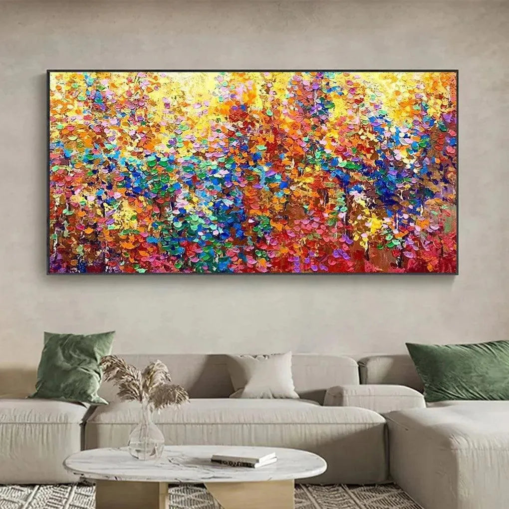 Autumn Glow – Wabi-Sabi Landscape Impasto Painting, view 5