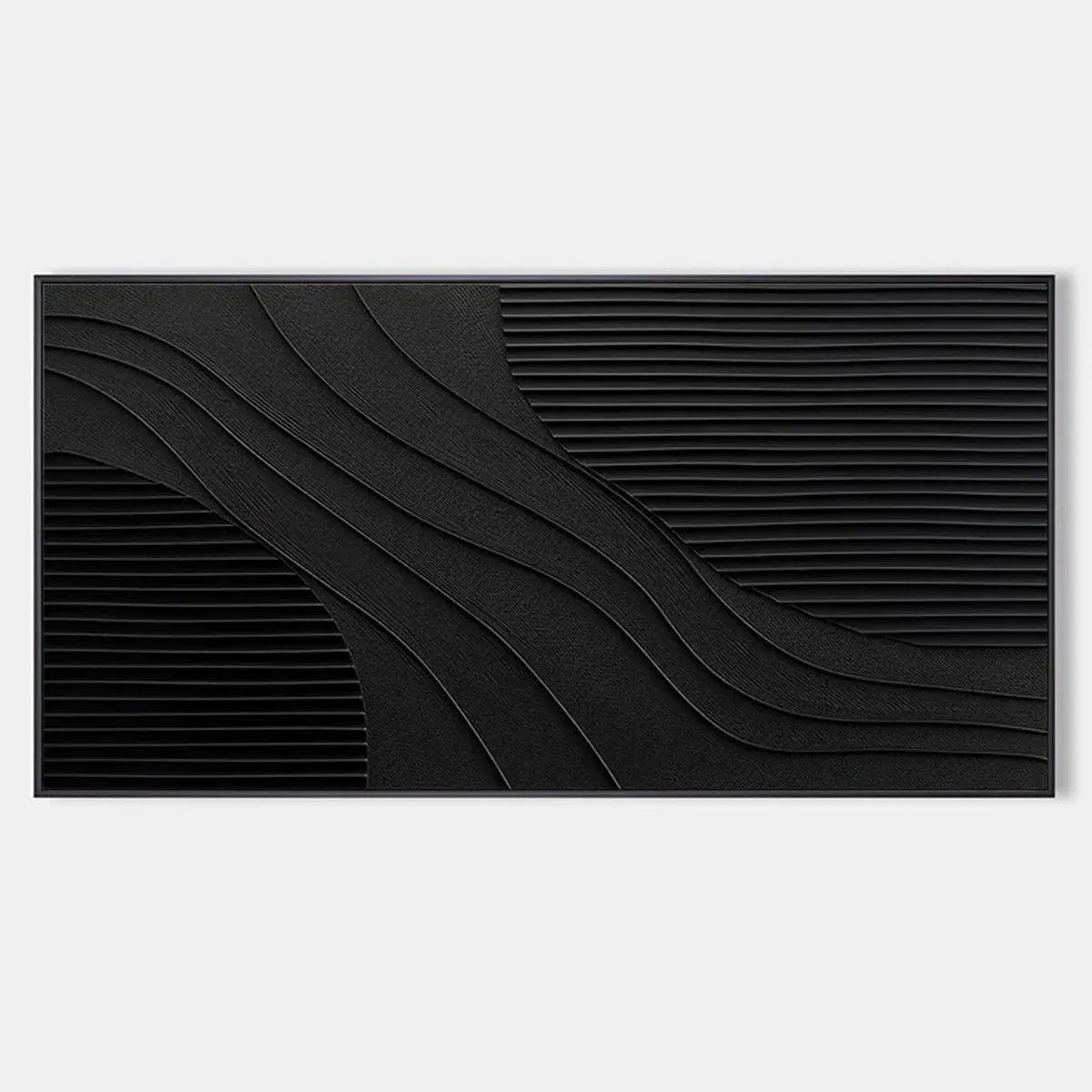 Black Texture – Wabi-Sabi Abstract Oil Painting, view 1