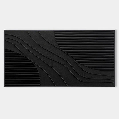 Black Texture – Wabi-Sabi Abstract Oil Painting, view 1