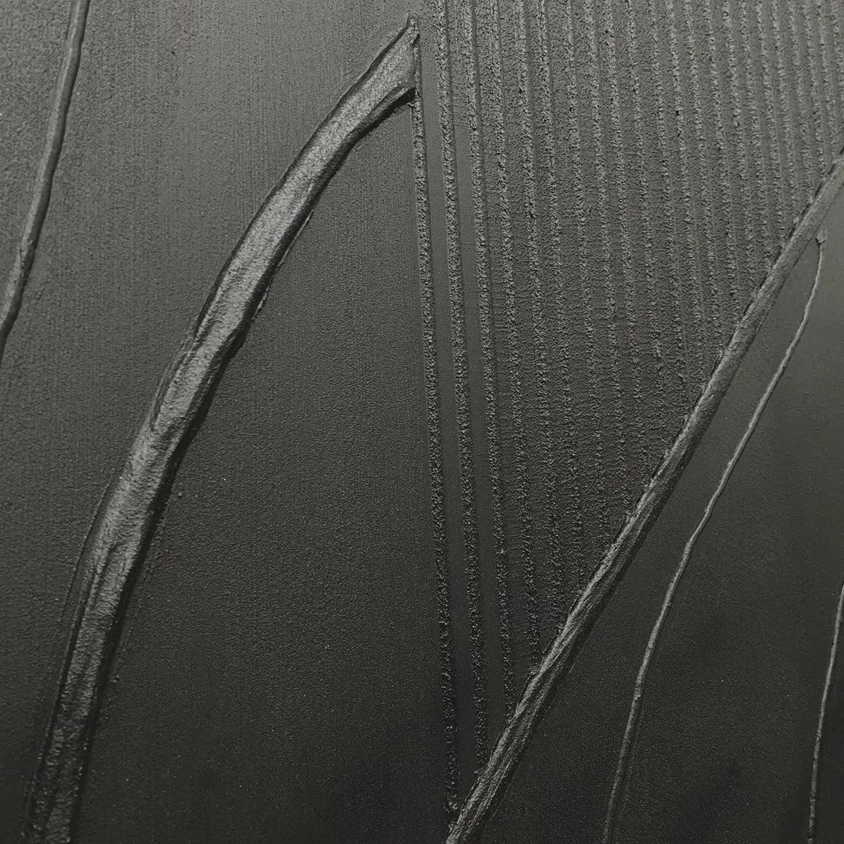Black Textured Abstract – Wabi-Sabi Abstract Oil Painting, view 3
