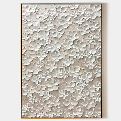 Blanc Bloom – Floral Impasto Painting, view 1