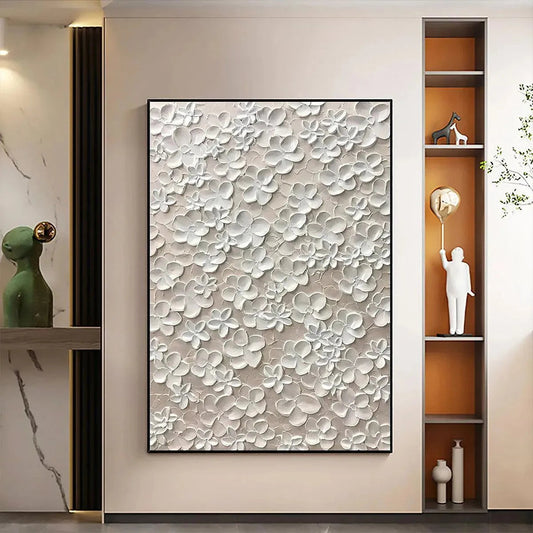 Blanc Bloom – Floral Impasto Painting, view 2