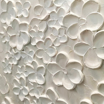 Blanc Bloom – Floral Impasto Painting, view 4