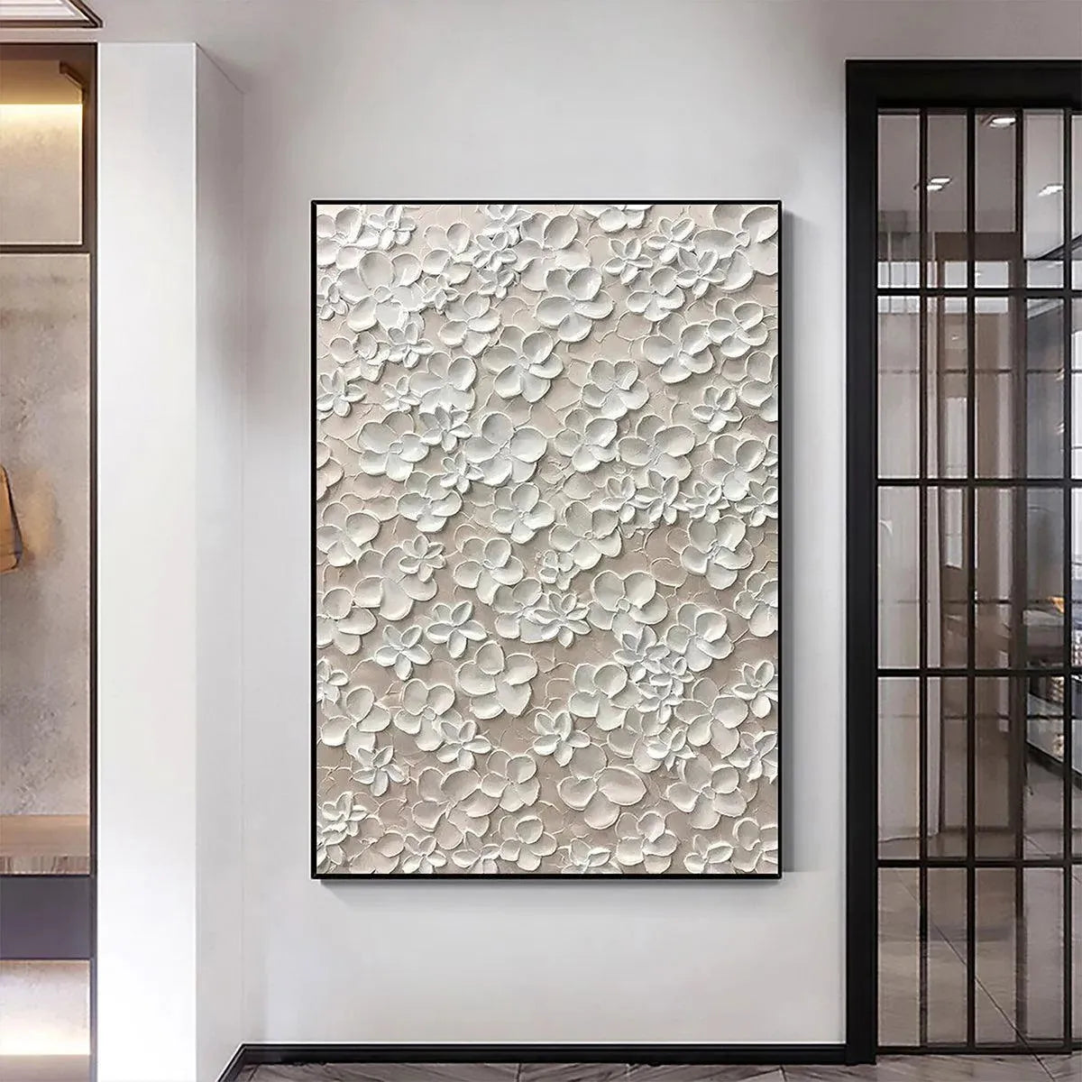 Blanc Bloom – Floral Impasto Painting, view 5