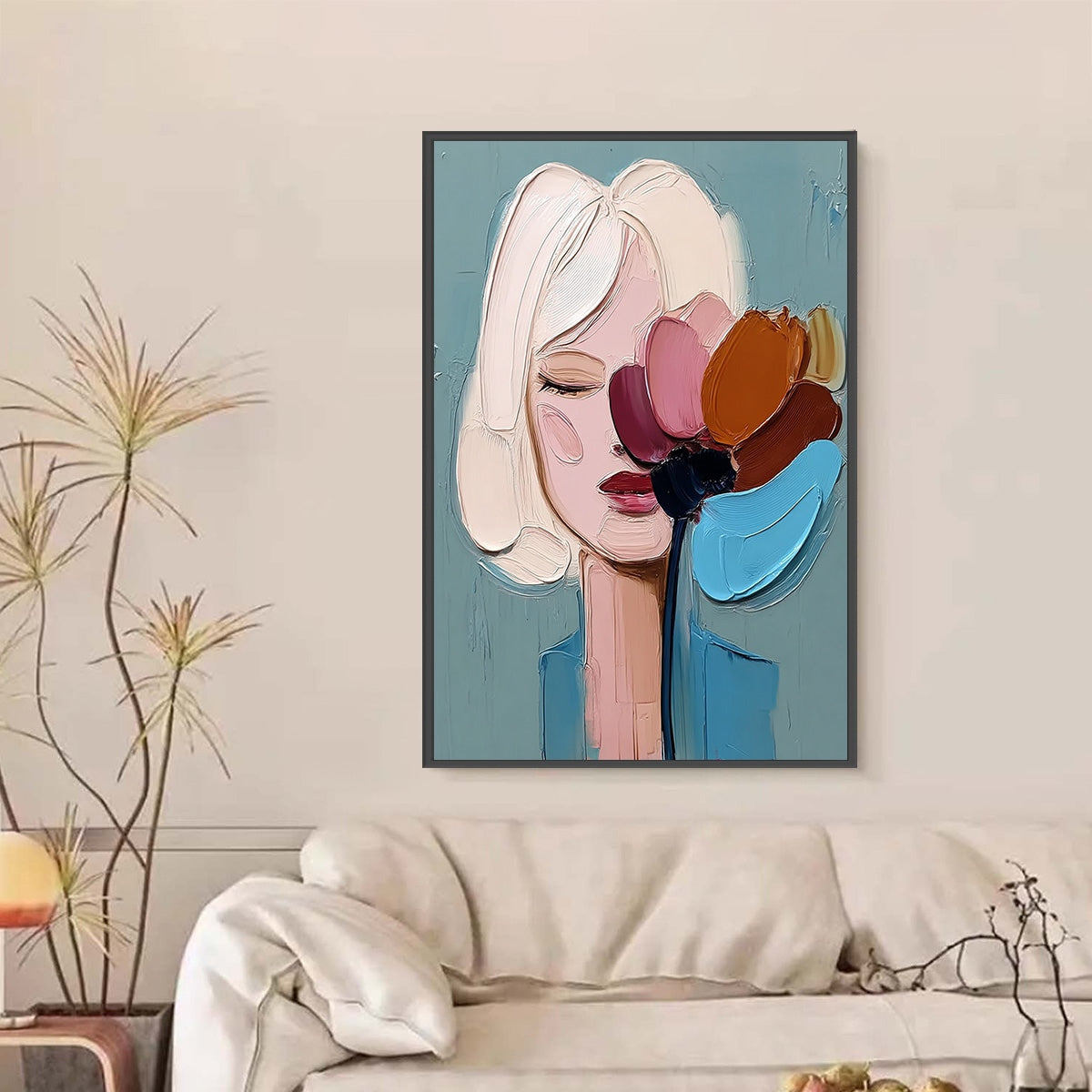 Bloom Within – Figurative Impasto Oil Painting, view 2