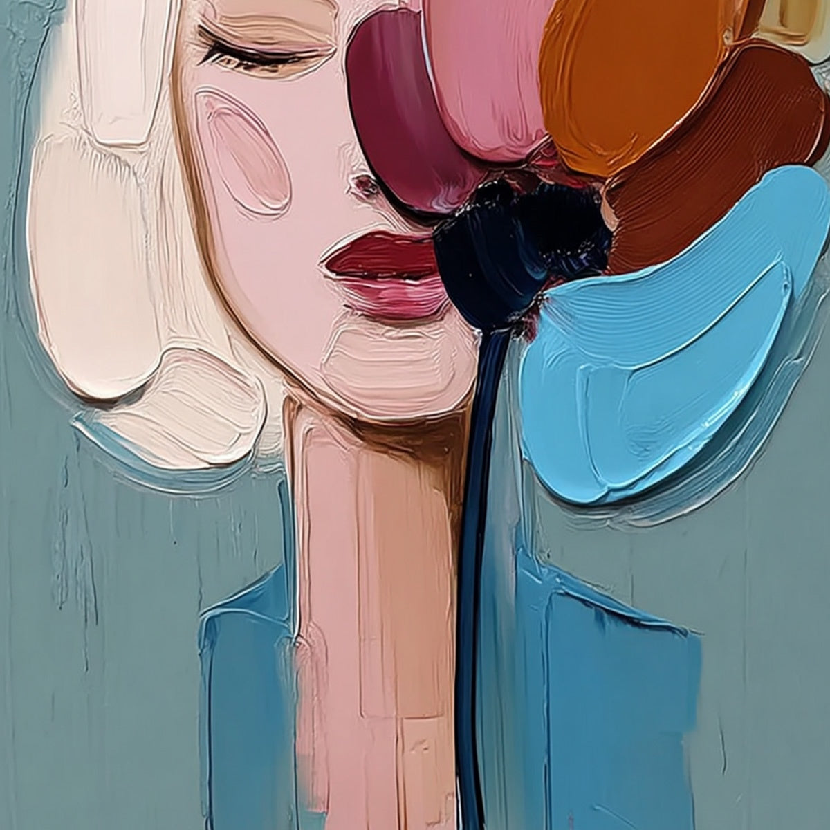 Bloom Within – Figurative Impasto Oil Painting, view 5