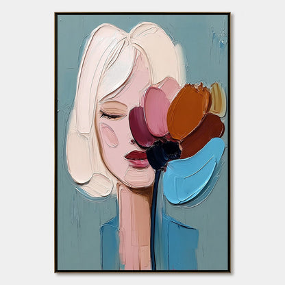 Bloom Within – Figurative Impasto Oil Painting, view 1