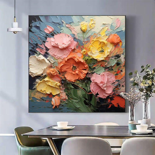 Blooming Bouquet – Bouquet Textured Oil Painting, view 2