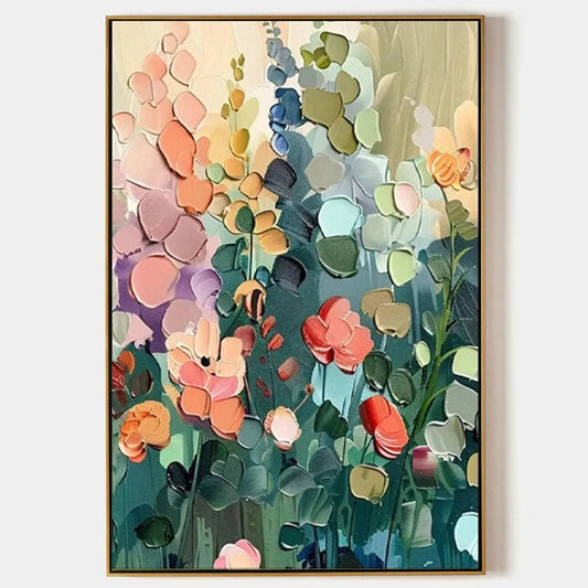 Blooming Meadow – Wildflower Impasto Painting, view 1
