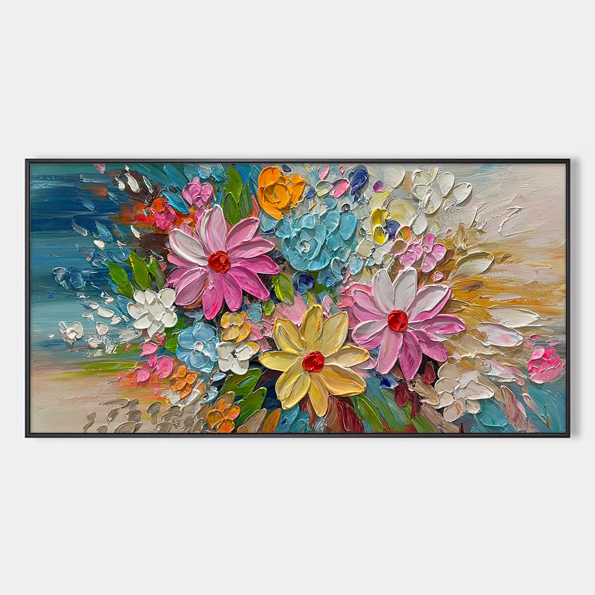 Blooming Rhapsody – Floral Impasto Oil Painting, view 1